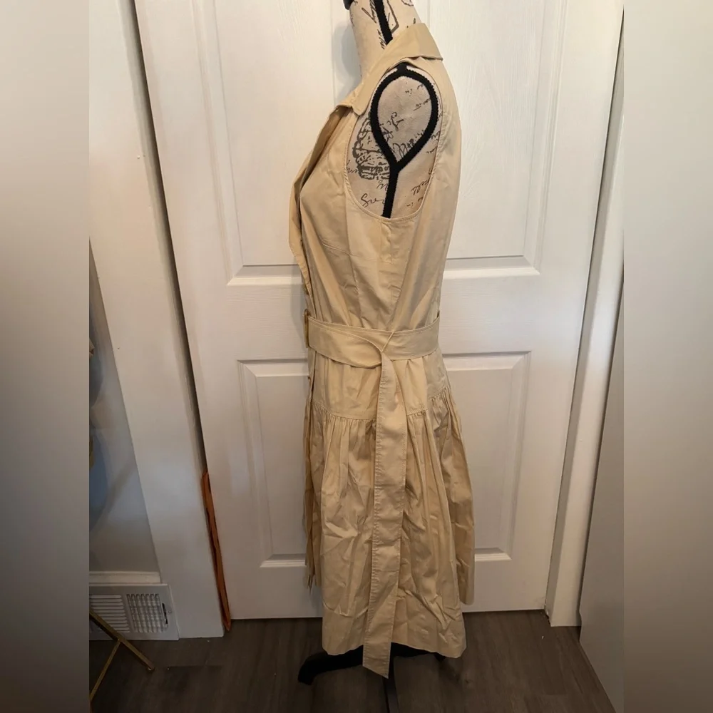 Ralph Lauren Khaki Sleeveless Dress 16 - Picture 5 of 6